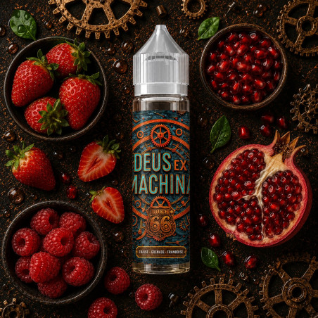 Deus Ex Machina Fraise Grenade Framboise – 50 ml