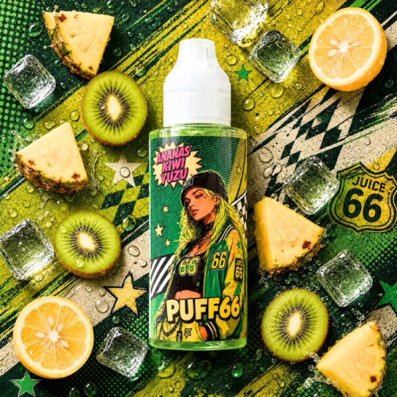 Puff 66 Ananas Kiwi Yuzu – 100 ml