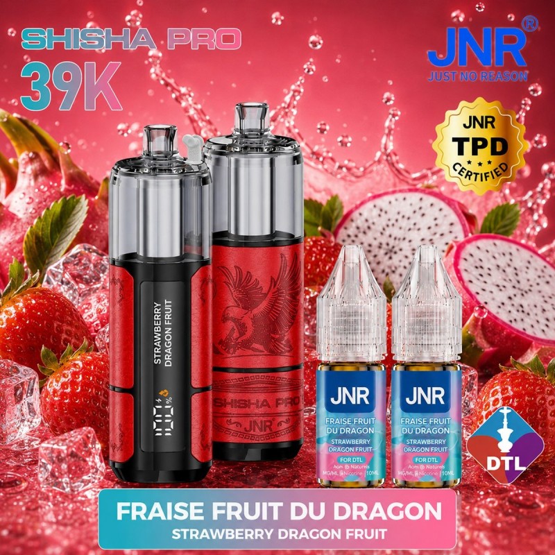 JNR Shisha Pro 39K – Fraise Fruit du Dragon