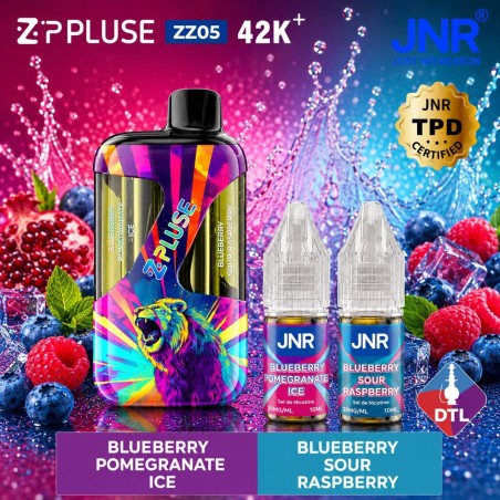 JNR Z Pulse 42K – Blueberry Pomegranate Ice + Blueberry Sour Raspberry